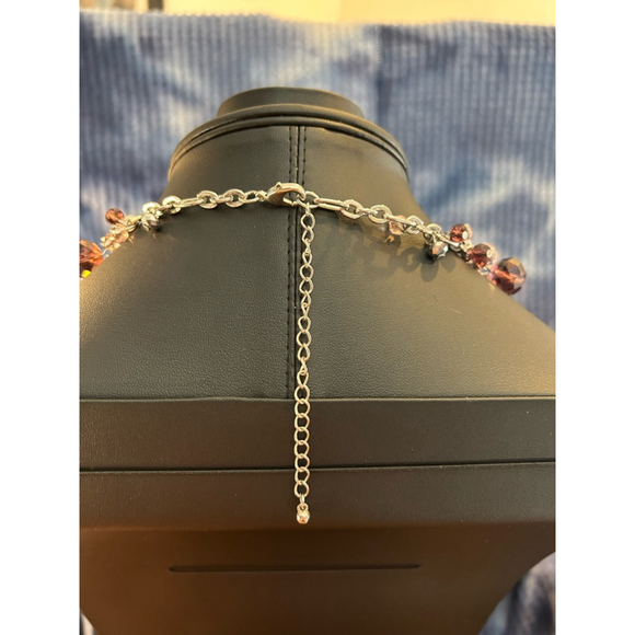 Womens Unbranded Necklace with gorgeous grape and clear and AB crystals - Picture 5 of 5